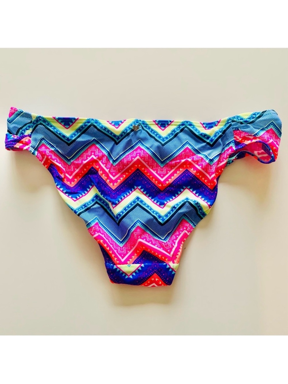 Victoria’s Secret Ruched Side Bikini Bottom Multi Colored Pink Blue Yellow Black